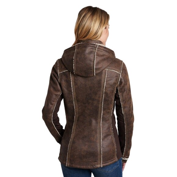 NWT Kuhl Dani Sherpa Lined Jacket Brown MSRP$299 Brown Women's Small - Picture 9 of 14